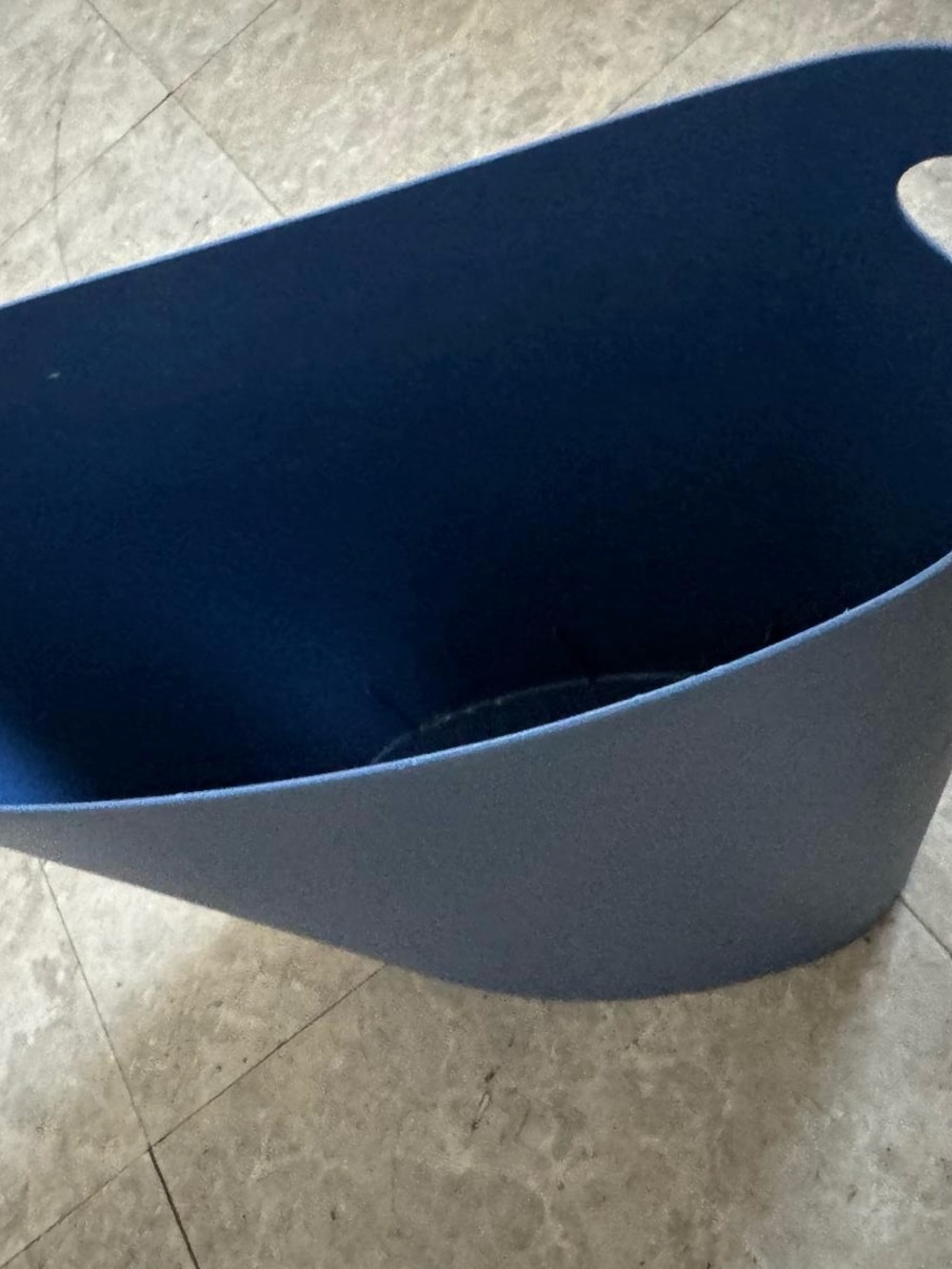 Minimalist Navy Trash Bin